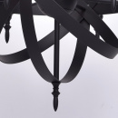 Nowoczesny czarny żyrandol kula z elementami stylu średniowiecznego 249017208