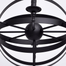 Nowoczesny czarny żyrandol kula z elementami stylu średniowiecznego 249017208