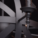 Nowoczesny czarny żyrandol kula z elementami stylu średniowiecznego 249017208