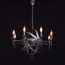 Nowoczesny czarny żyrandol kula z elementami stylu średniowiecznego 249017208