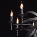 Nowoczesny czarny żyrandol kula z elementami stylu średniowiecznego 249017208