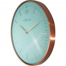 Nowoczesny, elegancki zegar ścienny Glamour Nextime 40 cm, turkusowy 3235 TQ
