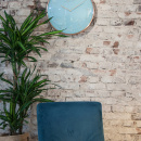 Nowoczesny, elegancki zegar ścienny Glamour Nextime 40 cm, turkusowy 3235 TQ