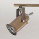 Nowoczesny, obrotowy, 3-drożny reflektor halogenowy w kolorze mosiądzu miodowego 551020603