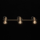 Nowoczesny, obrotowy, 3-drożny reflektor halogenowy w kolorze mosiądzu miodowego 551020603