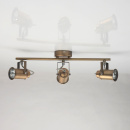 Nowoczesny, obrotowy, 3-drożny reflektor halogenowy w kolorze mosiądzu miodowego 551020603