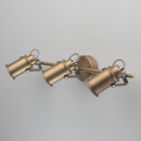 Nowoczesny, obrotowy, 3-drożny reflektor halogenowy w kolorze mosiądzu miodowego 551020603