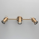 Nowoczesny, obrotowy, 3-drożny reflektor halogenowy w kolorze mosiądzu miodowego 551020603