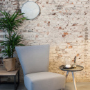 Nowoczesny zegar ścienny Glamour Nextime 40 cm, szary / srebrny 3235 GS