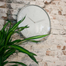 Nowoczesny zegar ścienny Glamour Nextime 40 cm, szary / srebrny 3235 GS