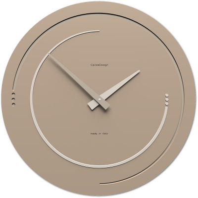 Nowoczesny zegar ścienny Sonar 46 cm CalleaDesign caffelatte 10-134-14