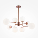 Nowoczesny żyrandol do salonu białe kule, złota podstawa Erich Maytoni Modern MOD221-PL-08-G