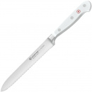 Nóż do krojenia wędlin ząbkowany 14 cm Wusthof Classic biała rękojeść W-1040201614
