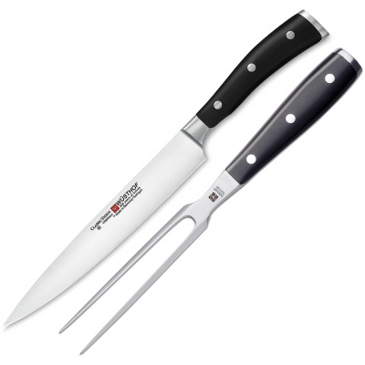 Nóż kuchenny 20 cm i widelec do mięsa Wusthof Classic Ikon W-1120360207