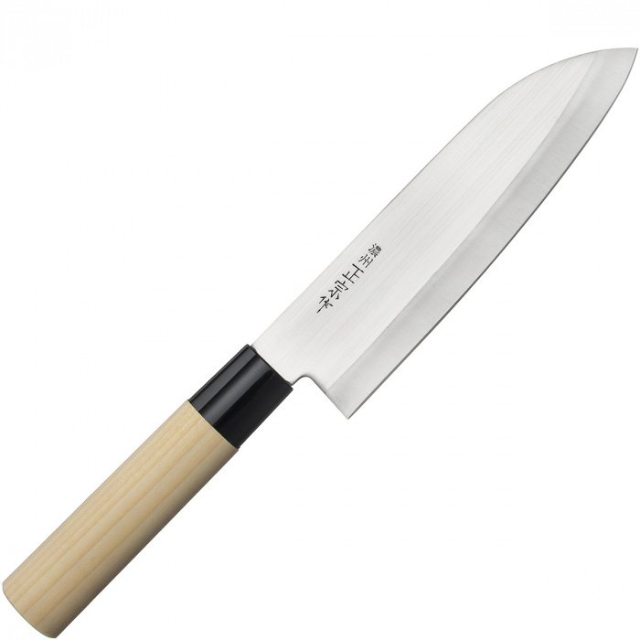 Rodzaje noży kuchennych: krótki nóż santoku