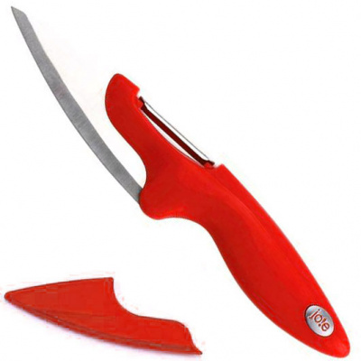 Nóż obierak do ziemniaków MSC czerwony MS-29634-CZE