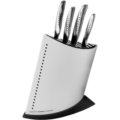 Noże kuchenne Global SAI w białym bloku na noże GKB52CW-SAI4001