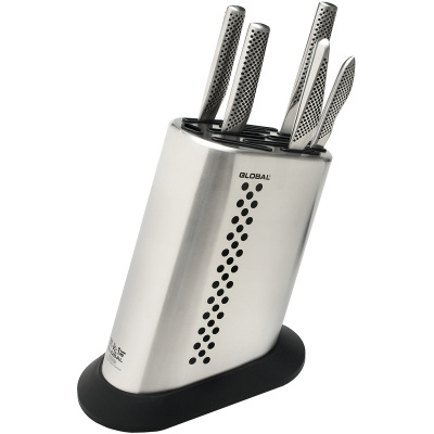Noże kuchenne i stalowy blok na noże Global 835BD_SET5