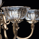 Okazały, mosiężny żyrandol 5 ramienny CHIARO Classic 411010905