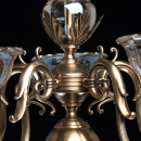 Okazały, mosiężny żyrandol 5 ramienny CHIARO Classic 411010905