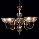 Okazały, mosiężny żyrandol 5 ramienny CHIARO Classic 411010905