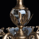 Okazały, mosiężny żyrandol 5 ramienny CHIARO Classic 411010905