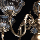 Okazały, mosiężny żyrandol 5 ramienny CHIARO Classic 411010905