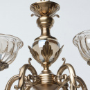 Okazały, mosiężny żyrandol 5 ramienny CHIARO Classic 411010905