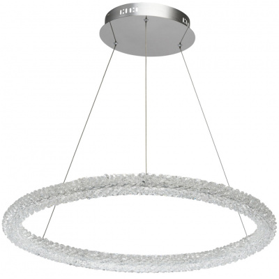 Okrągła lampa LED wisząca na stalowych żyłkach CHIARO zdalne sterowanie 498014001