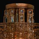 Okrągła lampa sufitowa w stylu loft Maroko RegenBogen 185010205