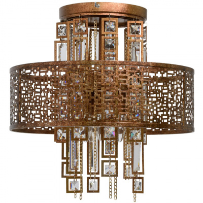 Okrągła lampa sufitowa w stylu loft Maroko RegenBogen 185010205