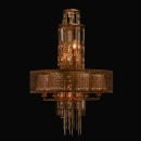 Okrągła lampa wisząca w stylu loftowym RegenBogen Loft miedź 185010310