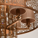 Okrągła lampa wisząca w stylu loftowym RegenBogen Loft miedź 185010310