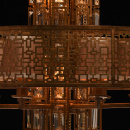 Okrągła lampa wisząca w stylu loftowym RegenBogen Loft miedź 185010310