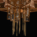 Okrągła lampa wisząca w stylu loftowym RegenBogen Loft miedź 185010310