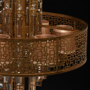 Okrągła lampa wisząca w stylu loftowym RegenBogen Loft miedź 185010310