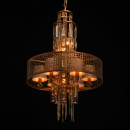 Okrągła lampa wisząca w stylu loftowym RegenBogen Loft miedź 185010310