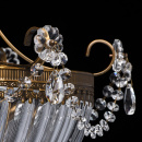 Okrągła, mosiężna lampa sufitowa szklana kopuła z kryształami MW-LIGHT Classic 482010204