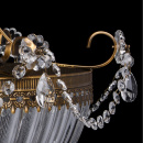 Okrągła, mosiężna lampa sufitowa szklana kopuła z kryształami MW-LIGHT Classic 482010204