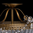 Okrągła, mosiężna lampa sufitowa szklana kopuła z kryształami MW-LIGHT Classic 482010204