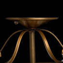 Okrągła, mosiężna lampa sufitowa szklana kopuła z kryształami MW-LIGHT Classic 482010204