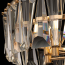 Okrągła, złota szklana lampa wisząca Puntes Maytoni MOD043PL-06G