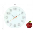 Okrągły zegar ścienny Classy Nextime 30 cm, biały 8817 WI