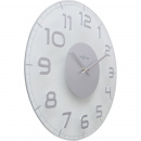 Okrągły zegar ścienny Classy Nextime 30 cm, transparentny 8817 TR