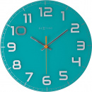 Okrągły zegar ścienny Classy Nextime 30 cm, turkusowy 8817 TQ