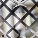 Okrągły zegar ścienny z wahadłem Pendula Nextime srebrny 8185 ZI