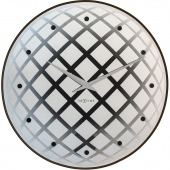 Okrągły zegar ścienny z wahadłem Pendula Nextime srebrny 8185 ZI