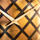 Okrągły zegar ścienny z wahadłem Pendula Nextime złoty 8185 CO