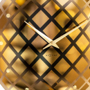 Okrągły zegar ścienny z wahadłem Pendula Nextime złoty 8185 CO