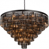 Olśniewający żyrandol z czarnych kryształów Vitaluce VE5227-1/14+35+1